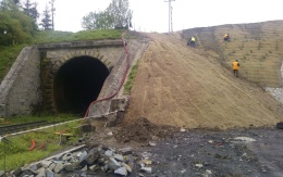 Zajištění portálu tunelu v Mostech u Jablunkova