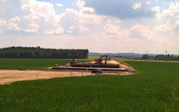 Založení násypového tělesa – Nové Veselí – obchvat