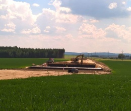 Založení násypového tělesa – Nové Veselí – obchvat