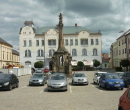 Zpevnění podkladní vrstvy parkoviště na náměstí Přemysla Otakara v Litovli