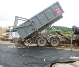 Zvýšení únosnosti podloží pod místní komunikací v Letovicích